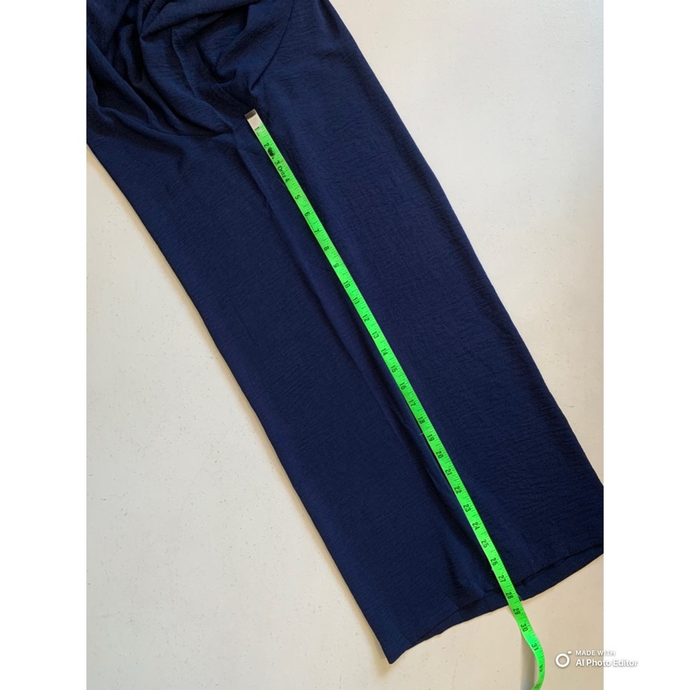 Cupshe Navy Blue Wide Leg Pull-On Sailor Pants Size Medium NWT Beach Vacation - Picture 15 of 16